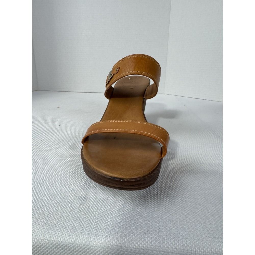 Handmade Italian Brown Wedge Sandals Women's Size 8 - Picture 2 of 16